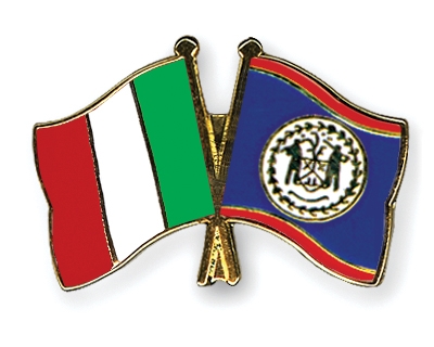 Fahnen Pins Italien Belize