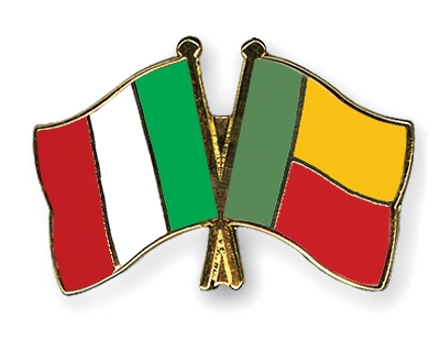 Fahnen Pins Italien Benin