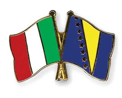Fahnen Pins Italien Bosnien-und-Herzegowina