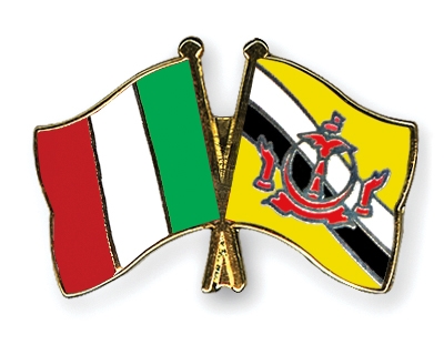 Fahnen Pins Italien Brunei-Darussalam