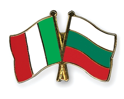 Fahnen Pins Italien Bulgarien