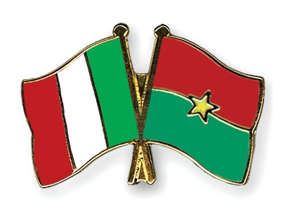 Fahnen Pins Italien Burkina-Faso