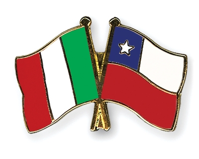 Fahnen Pins Italien Chile