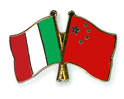 Fahnen Pins Italien China