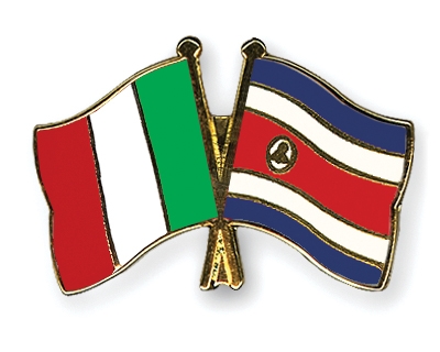 Fahnen Pins Italien Costa-Rica