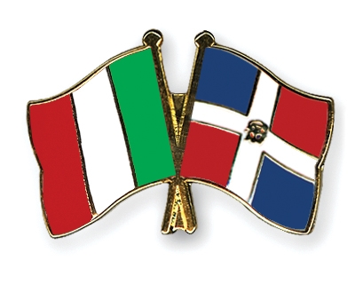 Fahnen Pins Italien Dominikanische-Republik