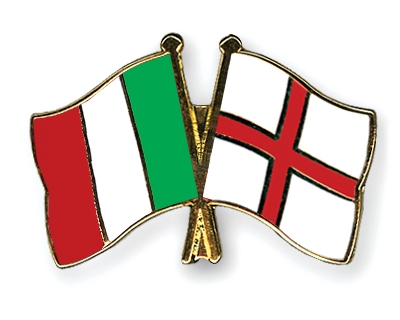 Fahnen Pins Italien England