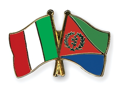 Fahnen Pins Italien Eritrea