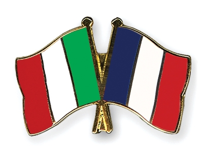 Fahnen Pins Italien Frankreich