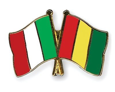 Fahnen Pins Italien Guinea