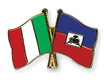 Fahnen Pins Italien Haiti