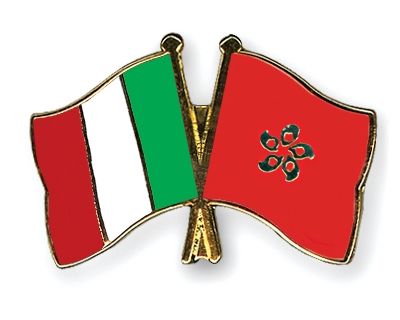 Fahnen Pins Italien Hong-Kong