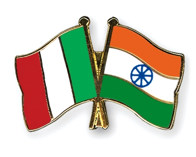 Fahnen Pins Italien Indien