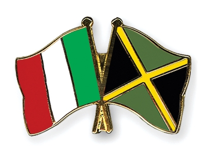 Fahnen Pins Italien Jamaika