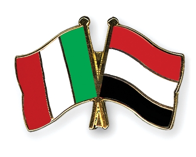Fahnen Pins Italien Jemen