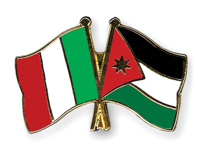 Fahnen Pins Italien Jordanien