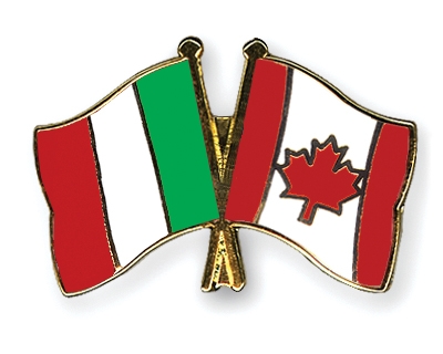 Fahnen Pins Italien Kanada