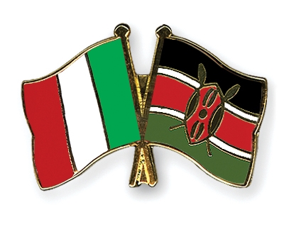 Fahnen Pins Italien Kenia