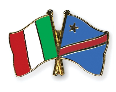 Fahnen Pins Italien Kongo-Demokratische-Republik
