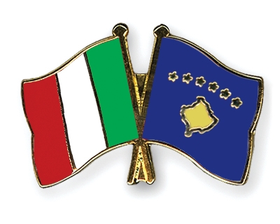Fahnen Pins Italien Kosovo