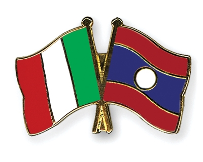 Fahnen Pins Italien Laos