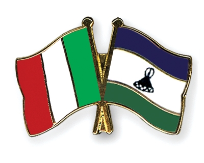 Fahnen Pins Italien Lesotho
