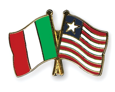 Fahnen Pins Italien Liberia
