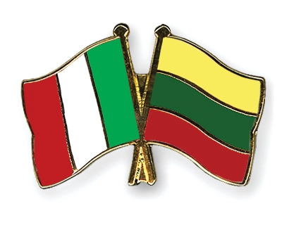 Fahnen Pins Italien Litauen