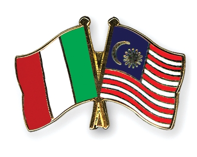 Fahnen Pins Italien Malaysia