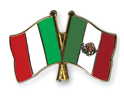 Fahnen Pins Italien Mexiko