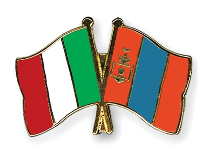 Fahnen Pins Italien Mongolei