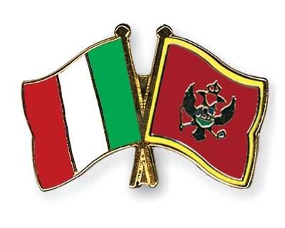 Fahnen Pins Italien Montenegro