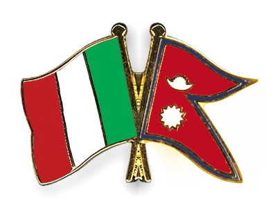 Fahnen Pins Italien Nepal
