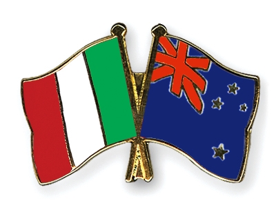 Fahnen Pins Italien Neuseeland