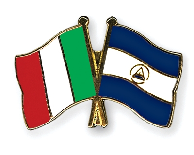 Fahnen Pins Italien Nicaragua