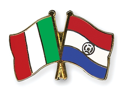 Fahnen Pins Italien Paraguay