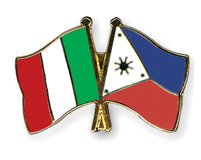 Fahnen Pins Italien Philippinen