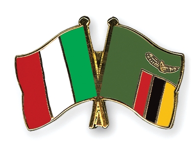 Fahnen Pins Italien Sambia