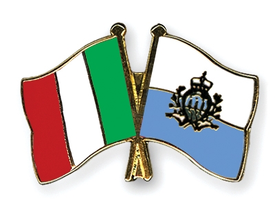 Fahnen Pins Italien San-Marino