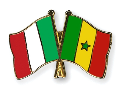 Fahnen Pins Italien Senegal