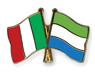 Fahnen Pins Italien Sierra-Leone