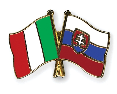 Fahnen Pins Italien Slowakei