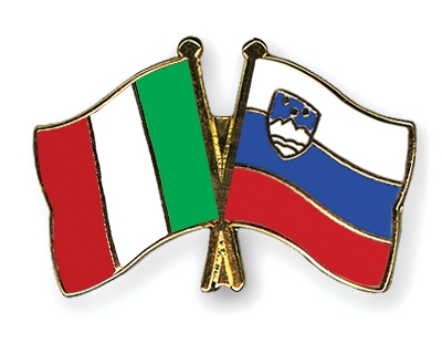 Fahnen Pins Italien Slowenien