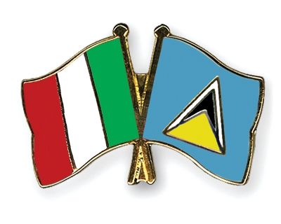 Fahnen Pins Italien St-Lucia