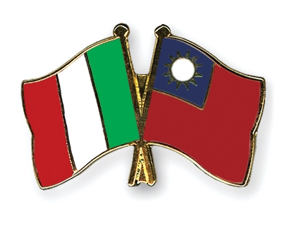 Fahnen Pins Italien Taiwan