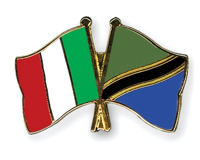 Fahnen Pins Italien Tansania