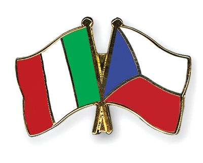 Fahnen Pins Italien Tschechische-Republik