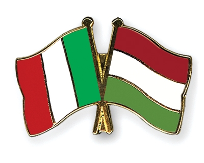 Fahnen Pins Italien Ungarn