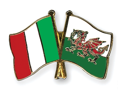 Fahnen Pins Italien Wales