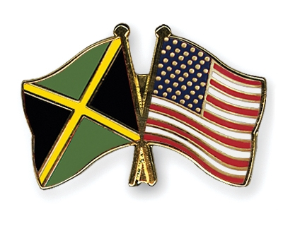 Fahnen Pins Jamaika USA